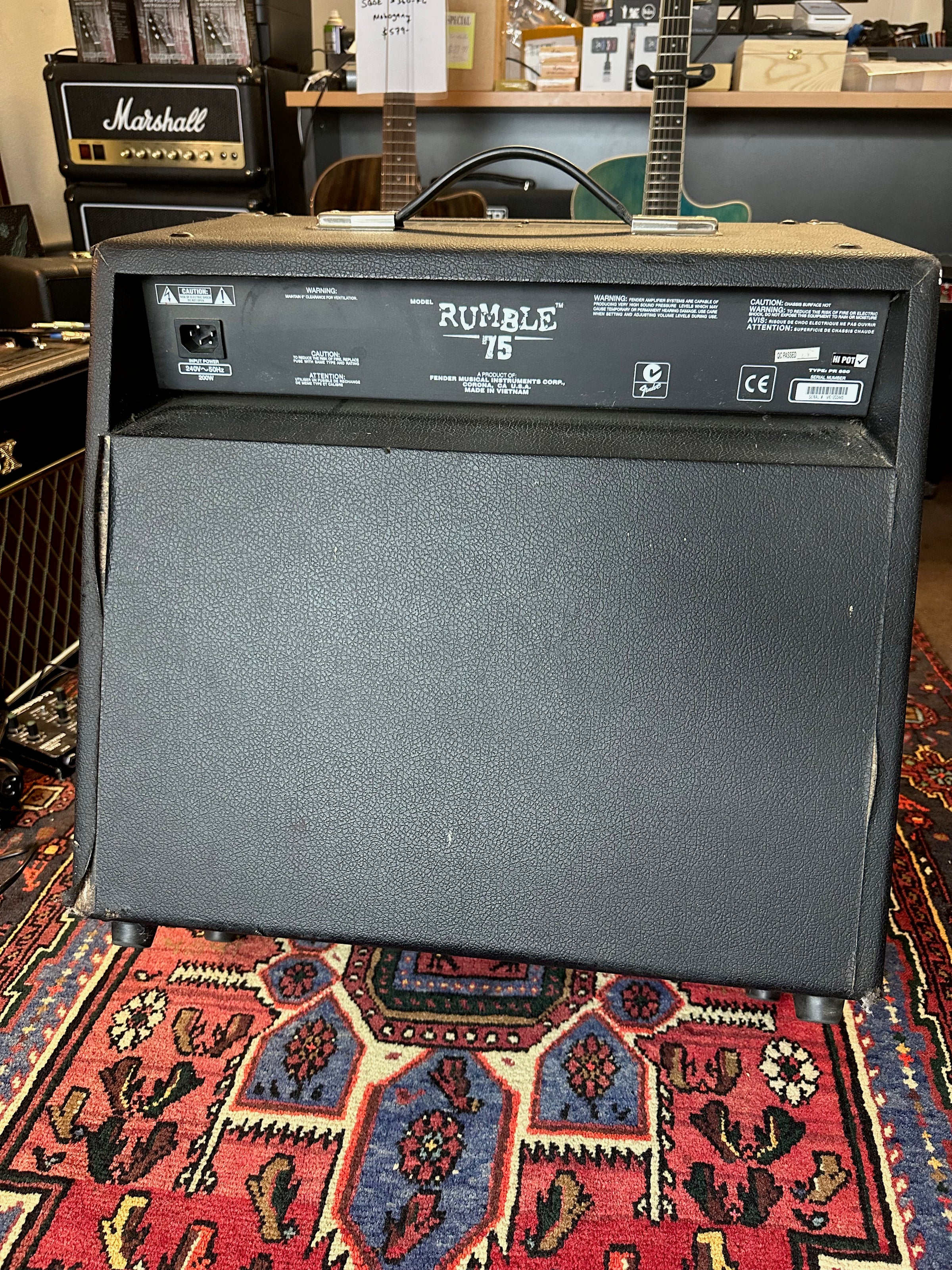 Fender Rumble 75w 1x12 Bass Amp | GuitarSmith Australia Used