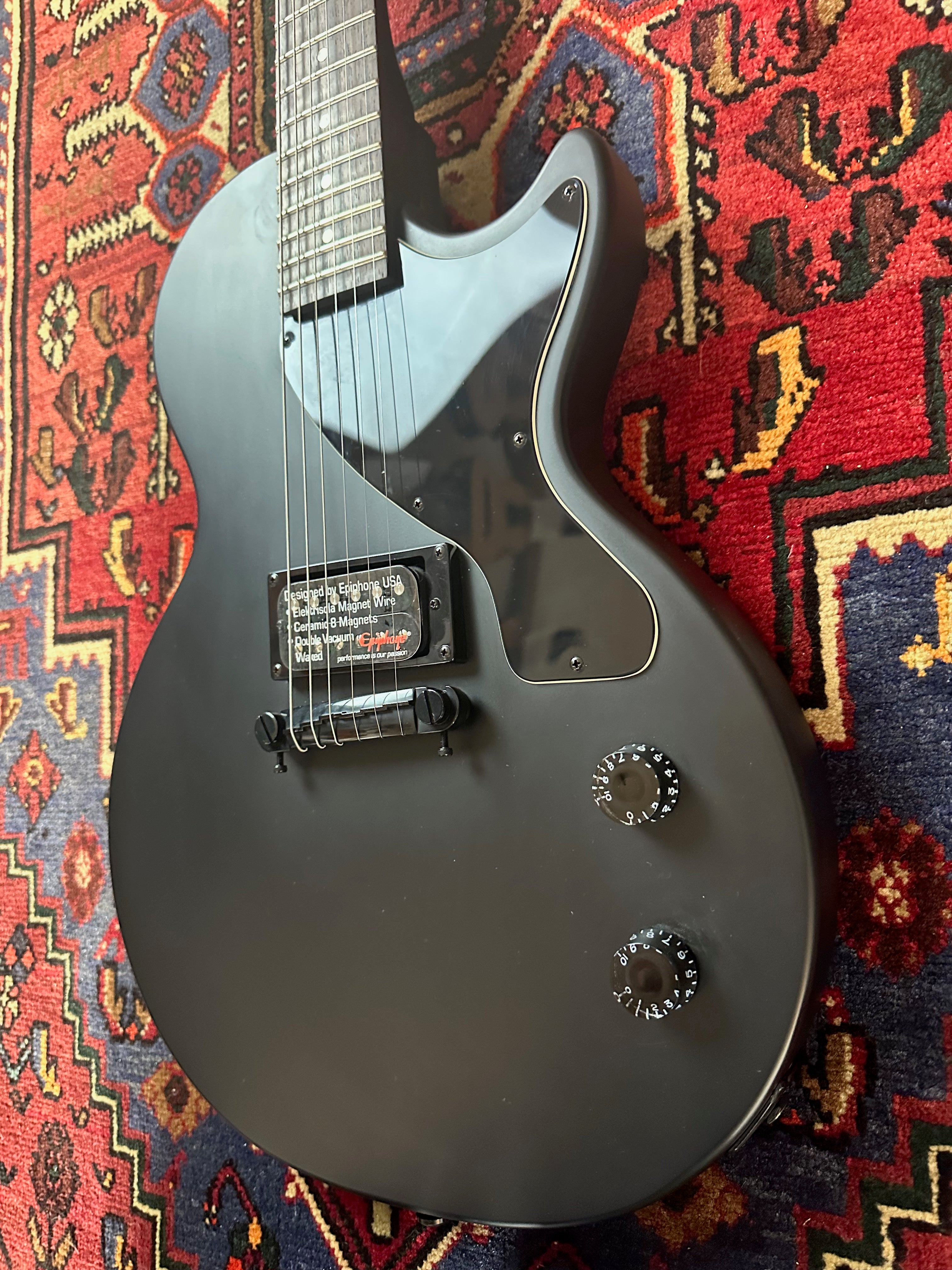 Epiphone Custom Shop Limited edition Les Paul Junior Satin Black
